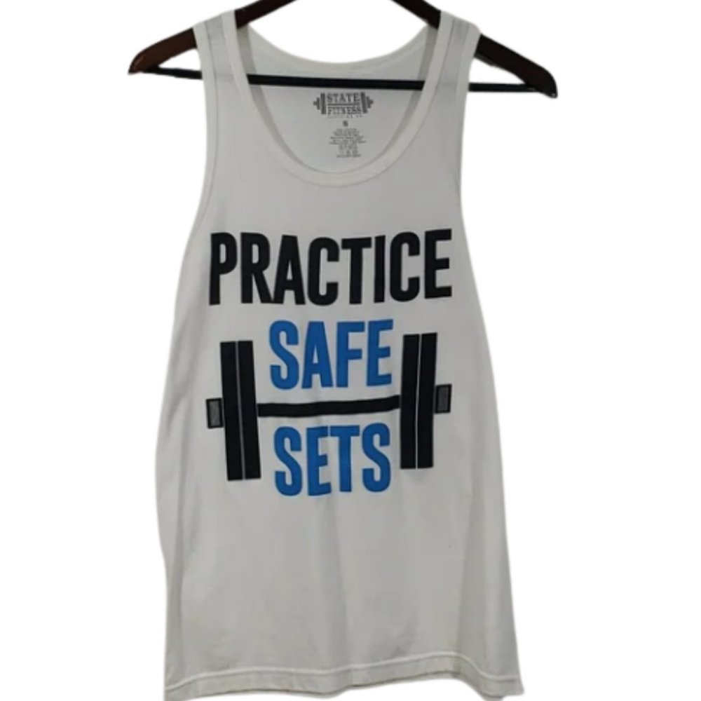 NWOT - “Practice safe sets” - MEN'S GYM TANK